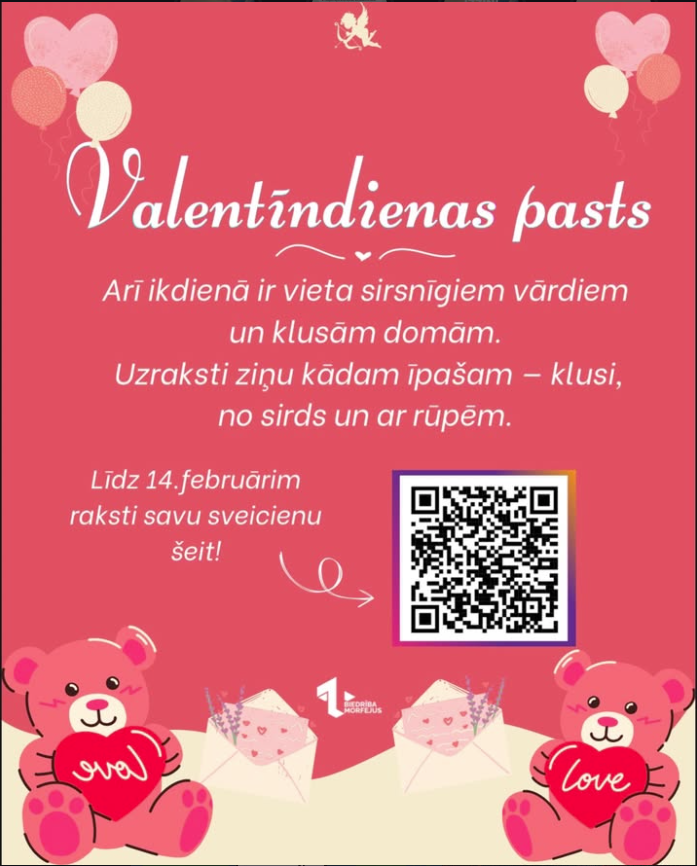 Piedalies Valentīndienas vēstuļu sūtīšanās akcijā